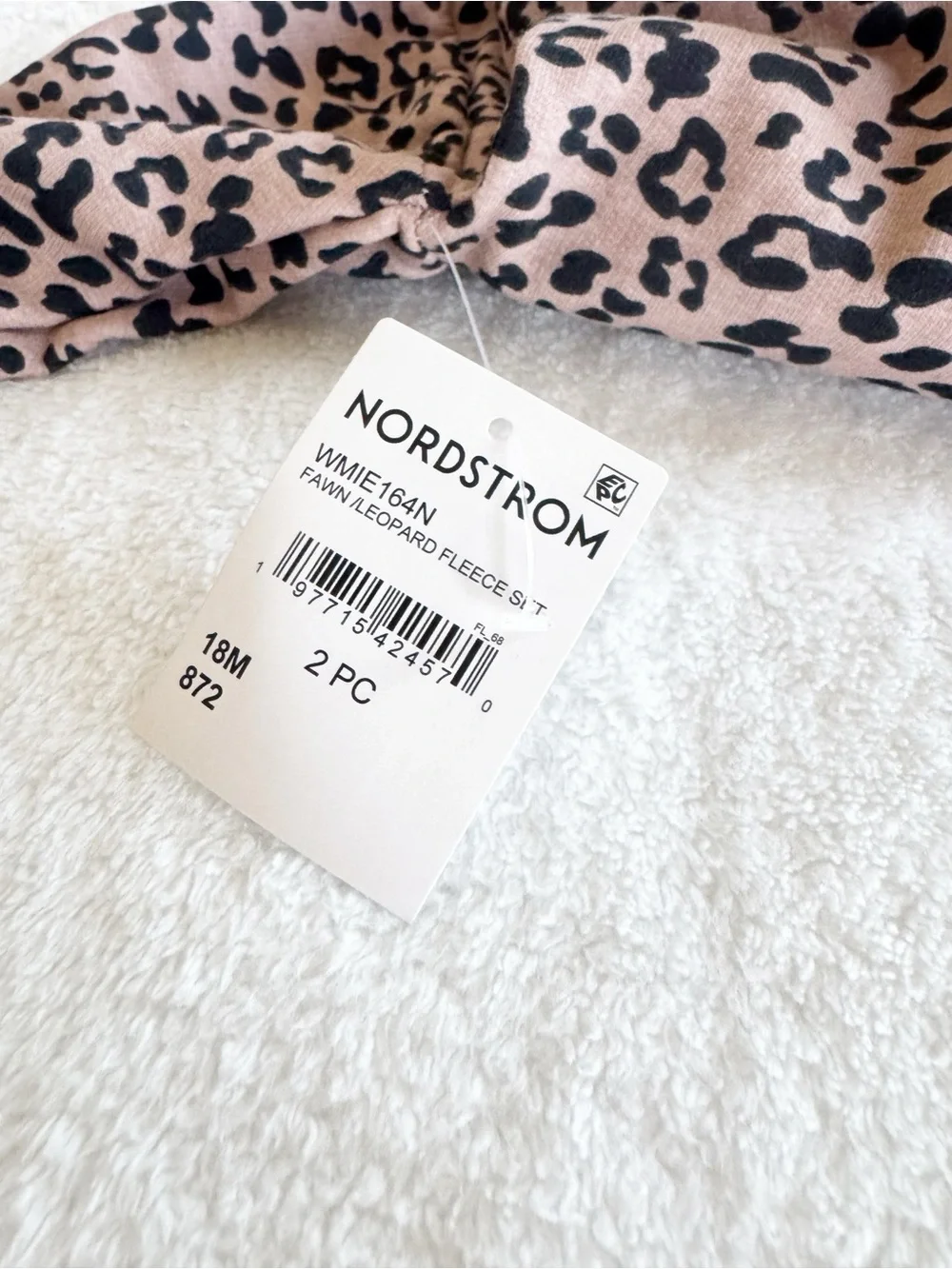 Nordstrom Nicole Miller Girls Leopard Print Sweatshirt Leggings Set 18 Mo